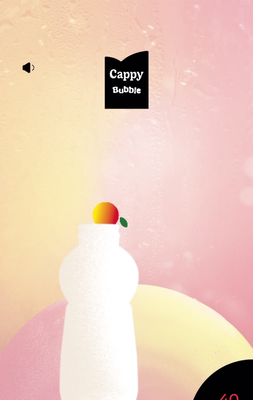Cappy Bubble mobile game, catching fruit into a bottle