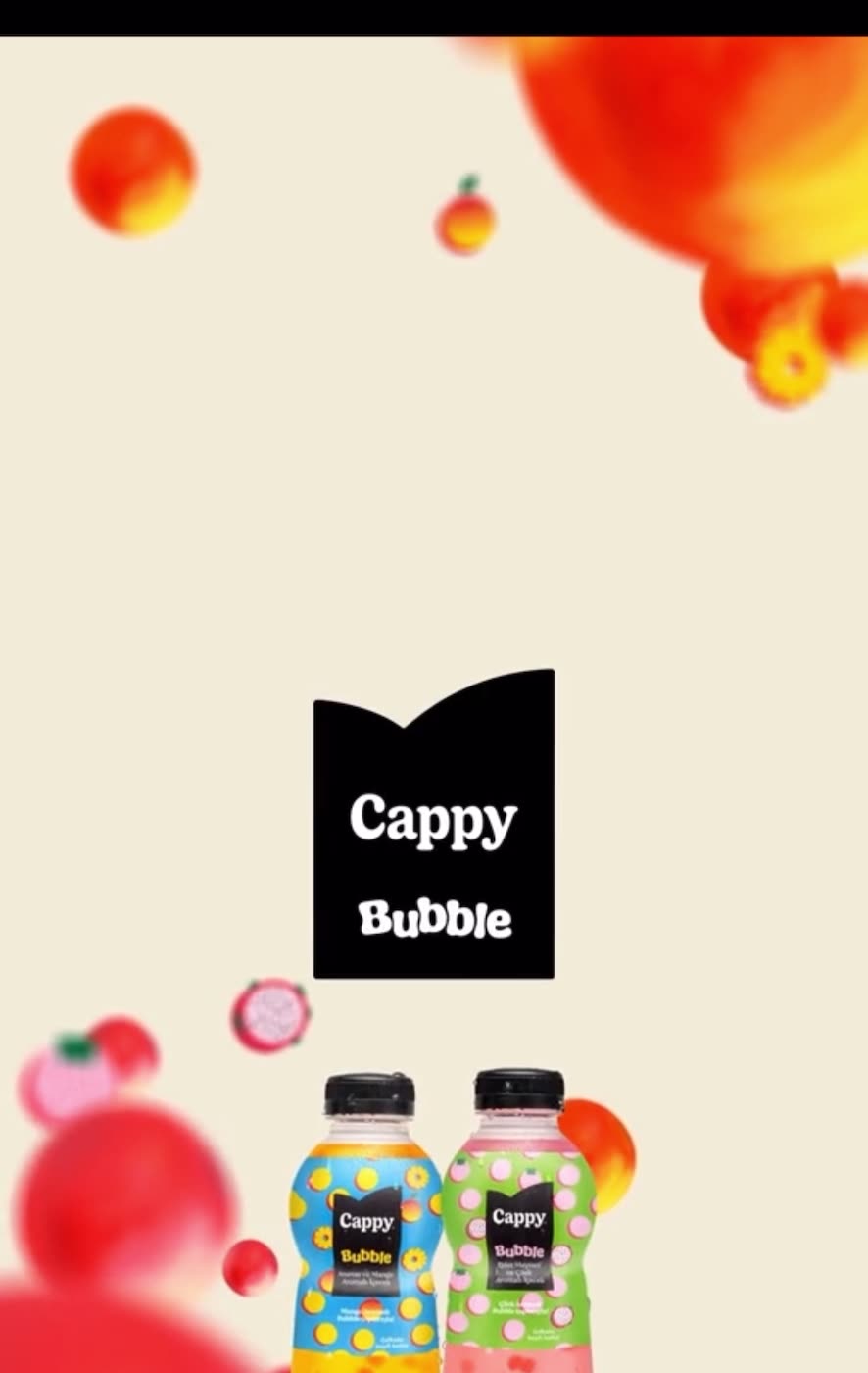 Cappy Bubble bottles, both flavor combinations