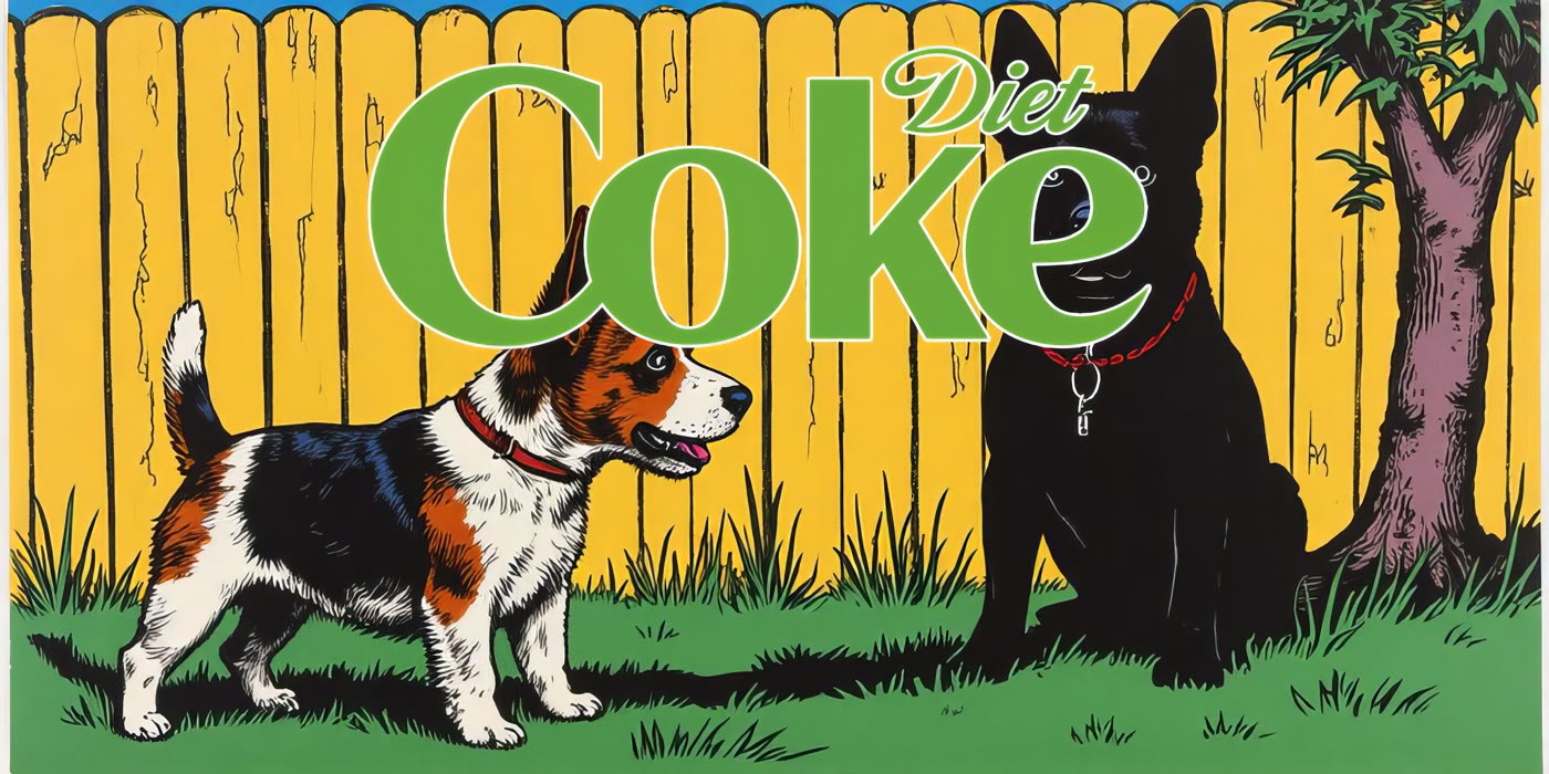 Diet Coke AI-generated art, Pop Art style