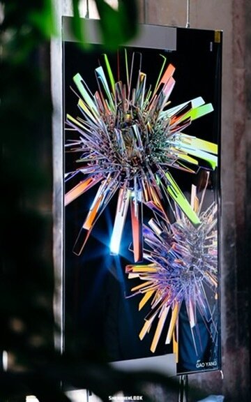 A crystalline digital art panel by artist Gao Yang